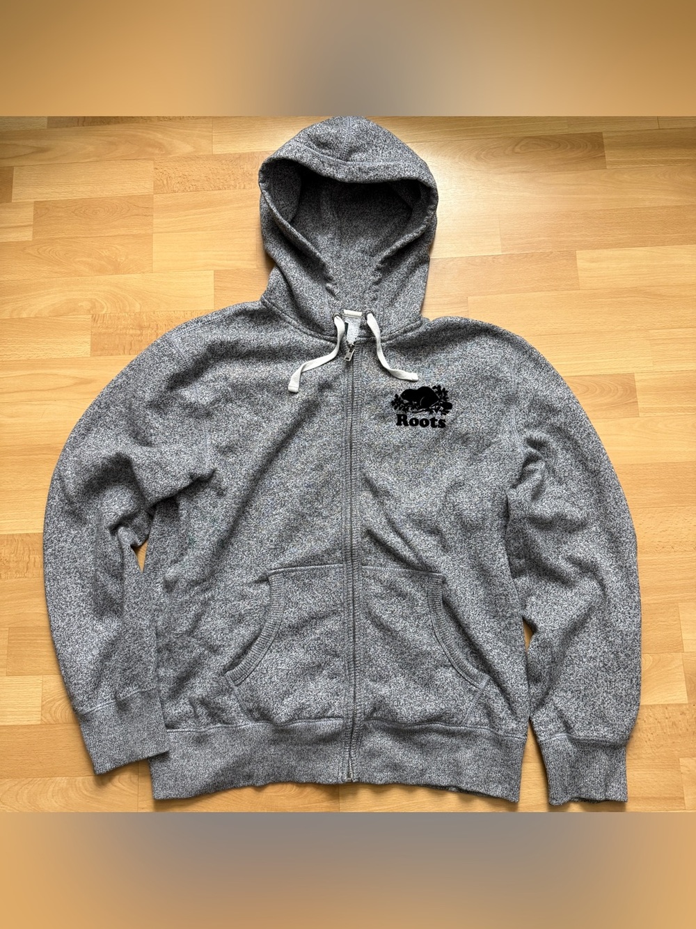 Roots Salt & Pepper Full-Zip Hoodie Mens Size Large